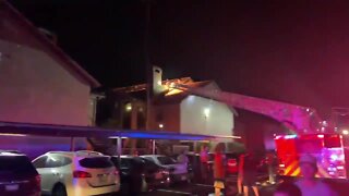Firefighters battle 2-alarm apartment fire on NW side