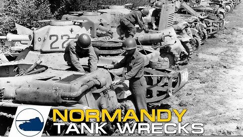 #4 D-Day Normandy Destroyed German and Allied tanks and vehicles footage.