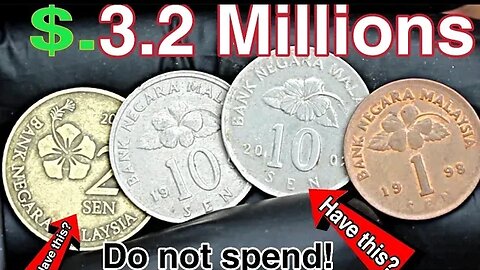 Top 4 Ultra Malaysia 1,10 and 20 Sen Coins Rare Malaysian coins worth lot money! Coins worth money!