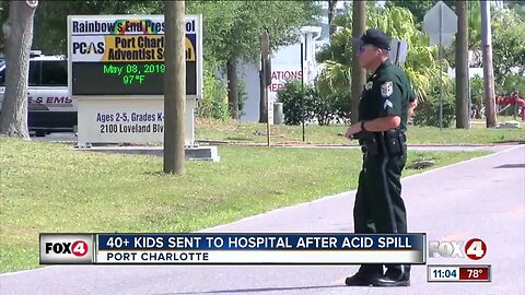 More than 40 kids taken to hospital after chemical spill at Port Charlotte school