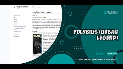 Polybius is a fictitious 1981 arcade game that is part of an urban legend. The legend describes