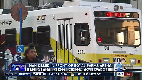 Man killed in front of Royal Farms Arena