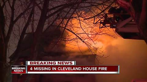 UPDATE: Four missing after fire on Cleveland's east side