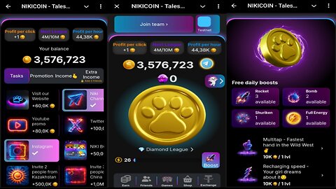 NIKICOIN - Tales Of Telegramia | Upgrade Pets And Collect Crystals | New Telegram Crypto Mining Bot