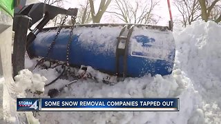 Snow removal companies tapped out