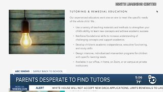 Parents desperate to find tutors as school year approaches
