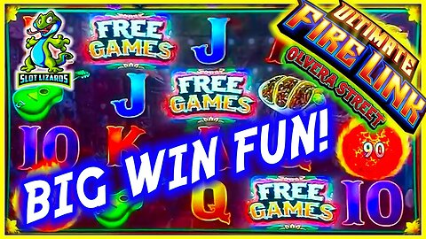 WE LOVE THE FREE GAMES! BIG WIN! Ultimate Fire Link Olvera Street Slot LIVESTREAM HIGHLIGHT