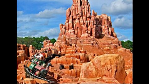 Big Thunder Mountain Coaster Ride at Disney World Magic Kingdom Orlando