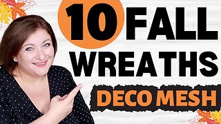 TOP 10 DECO MESH FALL WREATHS | HIGH END AUTUMN WREATH DIY TUTORIAL USING DOLLAR TREE WREATH FORMS