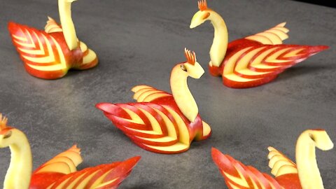 HOW TO MAKE AN APPLE SWAN