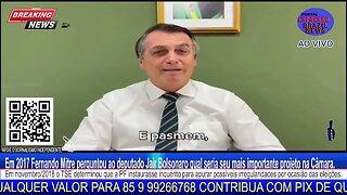 Em 2017 Fernando Mitre perguntou ao deputado Jair Bolsonaro qual seria seu mais importante projeto ?