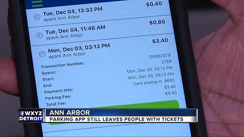 Parking App causing some problems for some folks in Ann Arbor