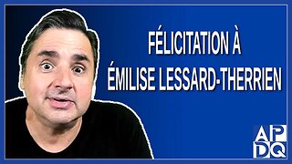 Félicitation à Émilise Lessard-Therrien nouvelle co-porte-parole de Québec Solidaire.