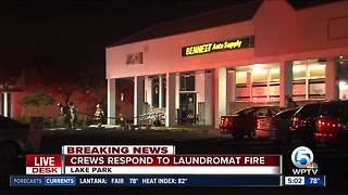 Fire crews respond to laundromat in Lake Park