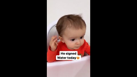 WATCH: This baby who is deaf signs "water" for the first time! 🥺 🙌