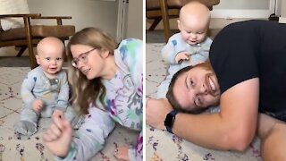 Baby's Funny Reaction Shows He Prefers Mom More Than Dad