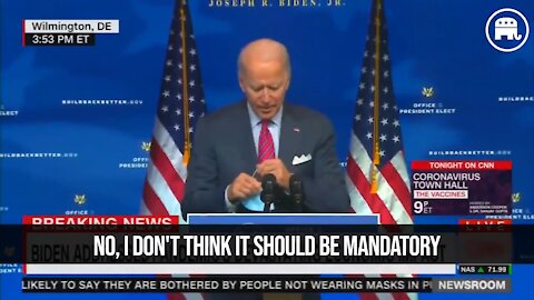 Biden - "I dont think it should be mandatory"