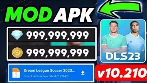 Dream League Soccer 2023 MOD APK v10.220 Gameplay - DLS 2023 MOD MENU APK (Unlimited Diamonds Coins)