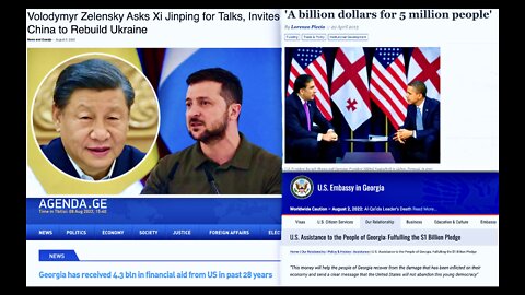 China Laughs At USA Sending Billions $$ To Georgia As Zelensky Invites Xi Jinping To Rebuild Ukraine