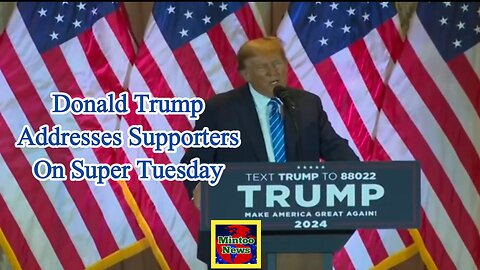 Donald Trump addresses supporters on Super Tuesday