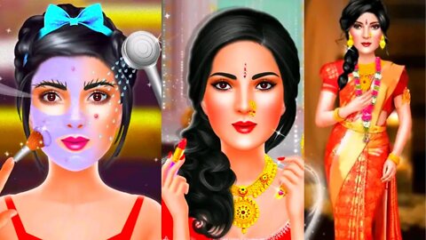 Indian wedding fashion stylist||makeup and dressup game||Android gameplay||girl games||new game 2022
