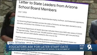 Arizona school leaders demand in-person classes be pushed to October
