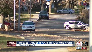 Thieves targeting vehicles in Prairie Village