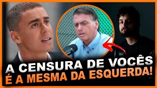 Nikolas Ferreira e Monark discutem ao vivo ao falarem sobre censura