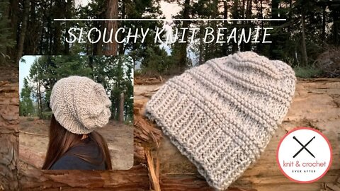 Slouchy Knit Beanie Free Pattern Workshop