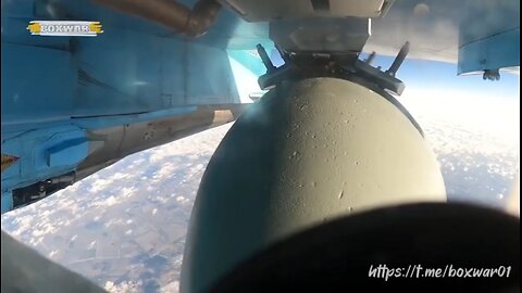 ‼️🇷🇺⚡️Combat sortie of the crew of a Su-34 fighter-bomber with air bombs equipped with UMPC