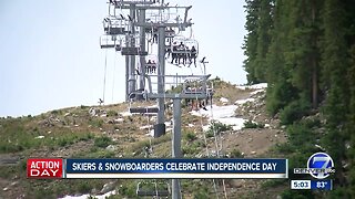 Skiers hit the slopes at A-Basin for Fourth of July