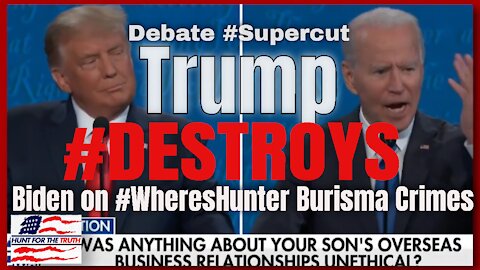Dont Miss SuperCut How #Trump Destroyed #Biden On #Hunter Burisma and Corruption at the last Debate
