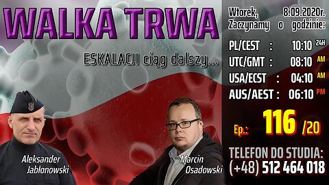 WALKA TRWA - Eskalacji ciąg dalszy... - Olszański, Osadowski NPTV (08.09.2020)
