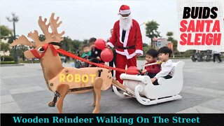 Make Reindeer And Sleigh From Pallets For Christmas