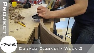 Laminating Walnut Veneer - The Curved Cabinet - Week 2