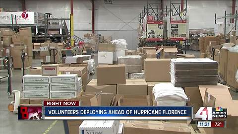 Volunteers prepare ahead of Hurricane Florence