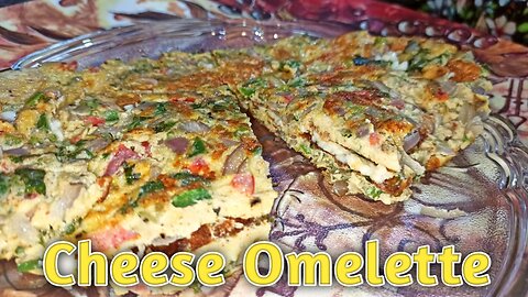 Cheese Omelette Recipe | A Perfect Vegetarian Breakfast Recipe By Flavors By Shaheen