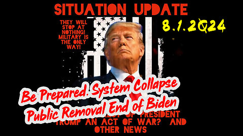 Situation Update 8-1-2Q24 ~ Be Prepared. System Collapse - Public Removal End of Biden