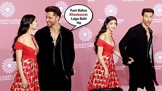 New Love Birds Hrithik Roshan And Saba Azad Can't Takes Eyes From Each Other Arrive At NMACC Day 2