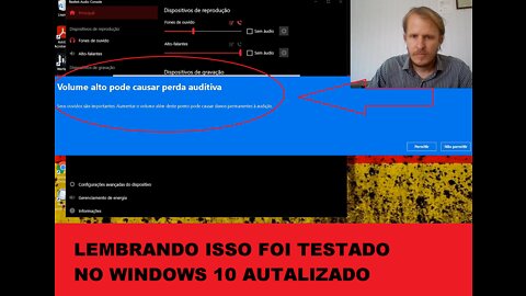 Alerta de Volume Alto no Windows 10