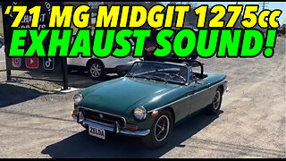 1971 MG Midget Convertable 1275cc Engine EXHAUST SOUND!