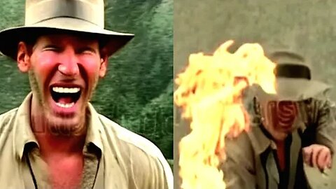 Indiana Jones Eating Fire (AI) #indianajones @MundoIa347