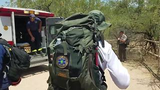 Fire crews rescue exhausted hiker