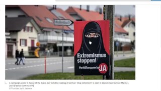 Switzerland proposes ban on barqas, Lefties are pissed