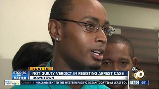 Not guilty verdict in resisting arrest case