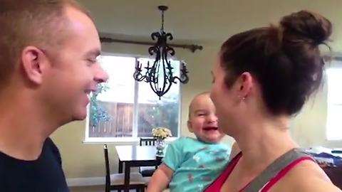 Baby Boy Giggles Every Time His Parents Kiss Each Other