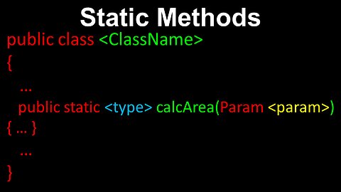 Static Methods, Java Class - AP Computer Science A