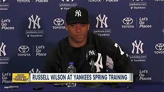 Seahawks QB Russell Wilson works out with Yankees in Tampa