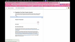 YOUTUBE CREATOR AWARDS NOT EGLIABLE