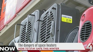 Use caution when using space heaters during winter season